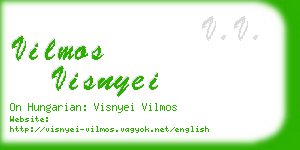 vilmos visnyei business card